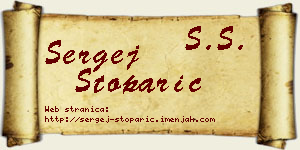 Sergej Stoparić vizit kartica